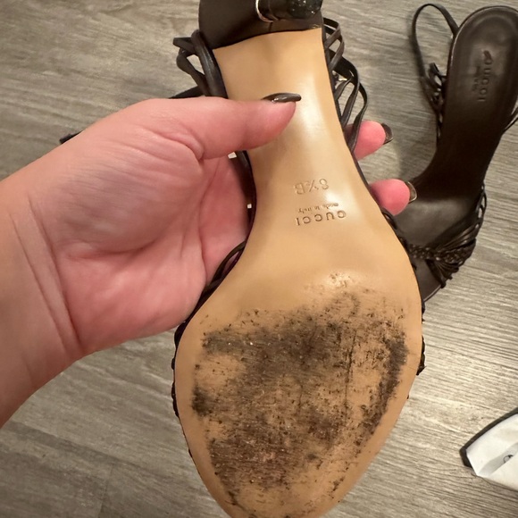 VINTAGE Gucci Bamboo heels size 8.5 - Picture 3 of 7